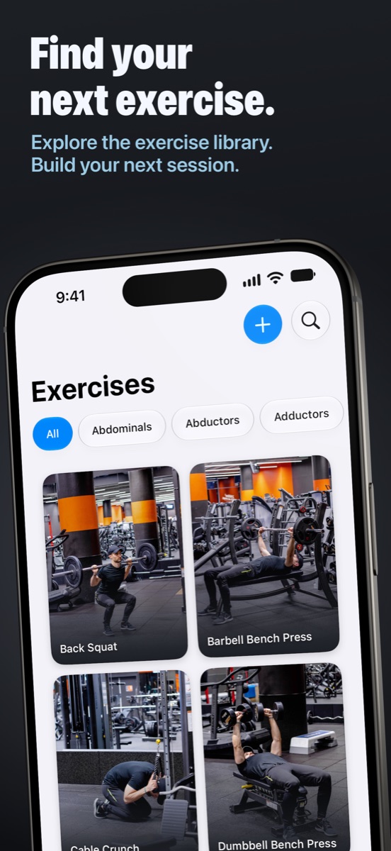 Find your next exercise. Explore the exercise library. Build your next session.